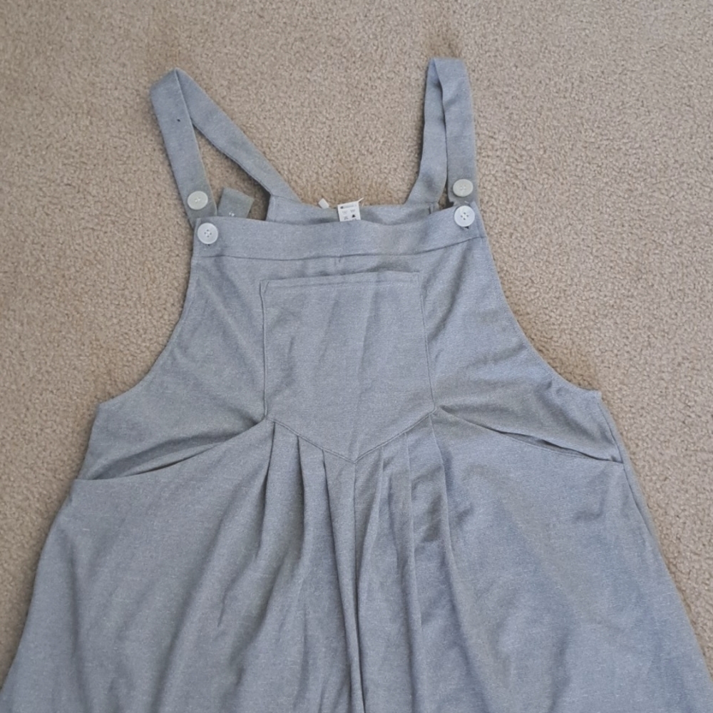 LARGE.    HALARA WIDE LEG WAFFLE ADJUSTABLE STRAPS OVERALLS - Picture 6 of 12